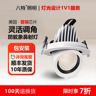 八特照明象鼻射灯led天花灯嵌入式小山丘洗墙可调整角度照画7500