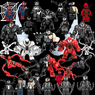 中国积木英雄系列电影毒液2致命守护者玩具积木人仔Venom男孩礼物