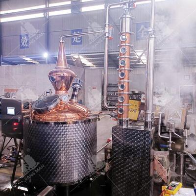 可定制蒸馏酿设备紫铜铜蒸馏器精纯油露萃酒JM-CS-8取设备