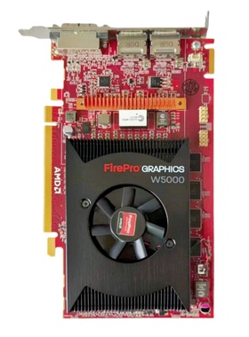 AMD FirePro W5000 2G专业显卡  256bit GDDR5 双DP+DVI接口