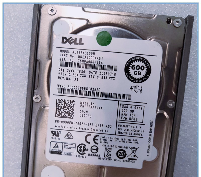 Dell/戴尔 0990FD 600G 15K 6G SAS 2.5寸 990FD拆机原装硬盘