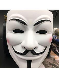 黑客面具假脸神秘cos头套匿名者面具v字仇杀队面具全脸帅气男成人