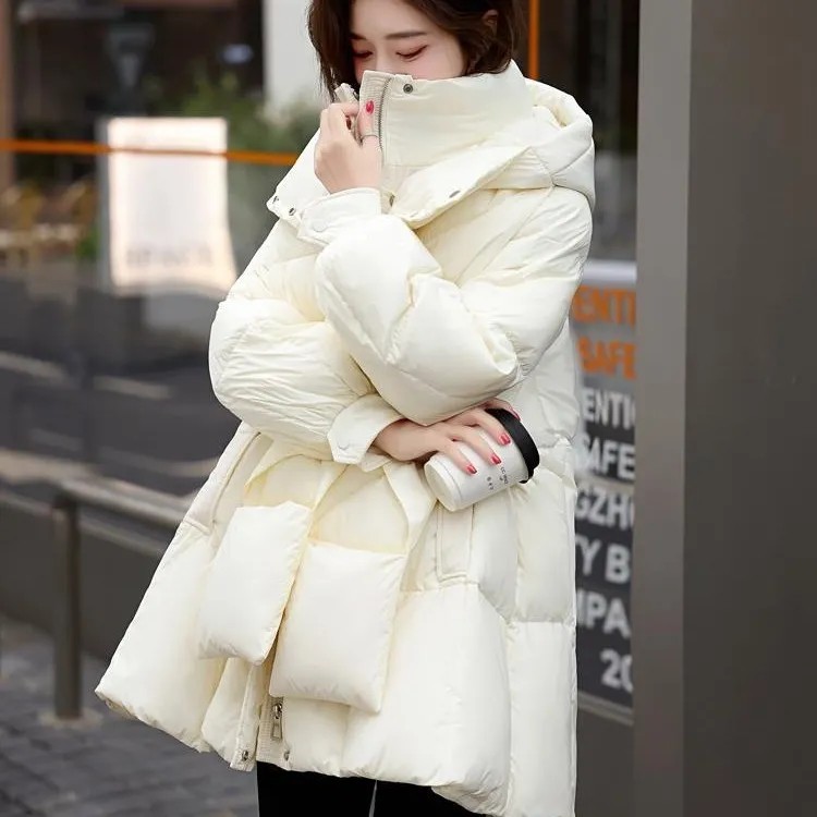 羽绒服女款高端女士中长款冬季韩版白鸭绒嘉兴平湖羽绒服女装专柜