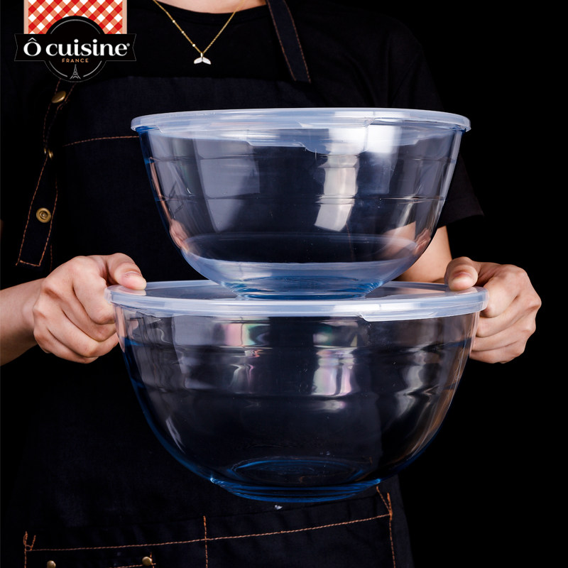 Ocuisine玻璃碗带盖微波炉加热专用耐高温家用和面盆沙拉碗烘焙碗