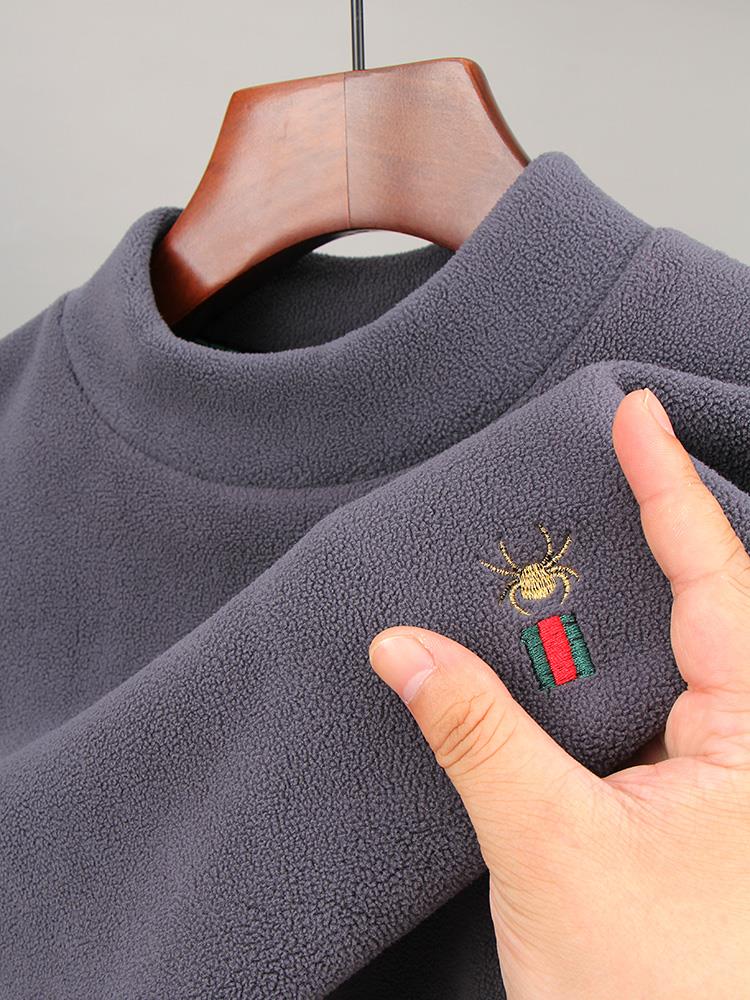 长袖打底衫半高领抓绒保暖