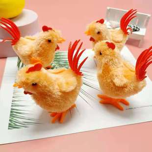 可爱仿真发条小鸡跳跳会跑的玩具儿童男女宝宝小孩上链迷你小玩具