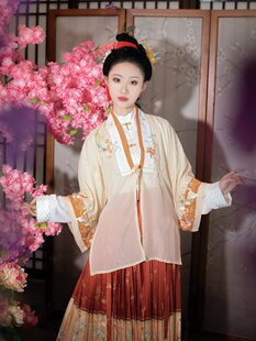 貂貂少女 已绝版 明制立领对襟合领衫 汉服女 半袖 梦回若莲