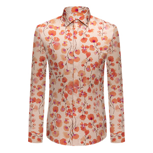 本派花衬衫男ins痞帅短袖新款高级感夏装纯棉个性印花休闲衬衣潮