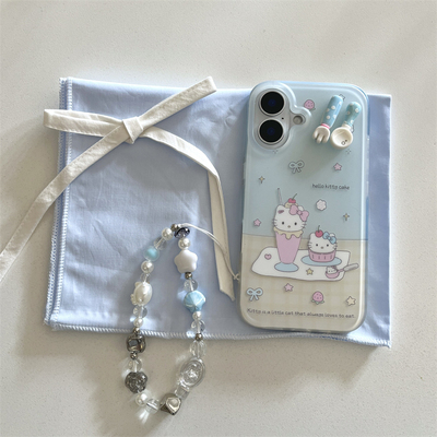 可爱冰淇淋猫咪立体叉勺手机壳