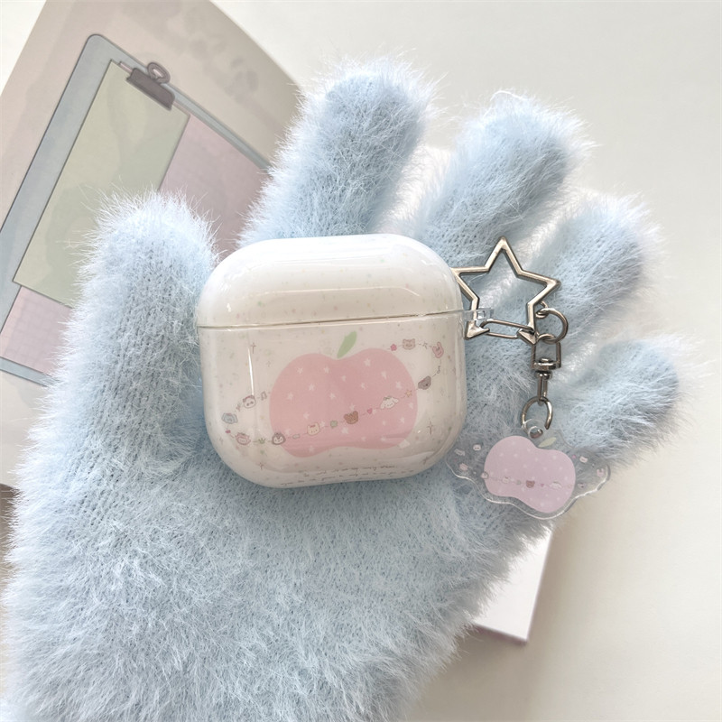 韩风ins可爱少女心粉苹果环绕小猫小狗动物吊坠airpods1/2代苹果无线蓝牙耳机套pro2新款少女3代保护套4代软,3C数码配件,耳机保护套,淘宝优惠券,粉丝福利购,淘宝优惠卷