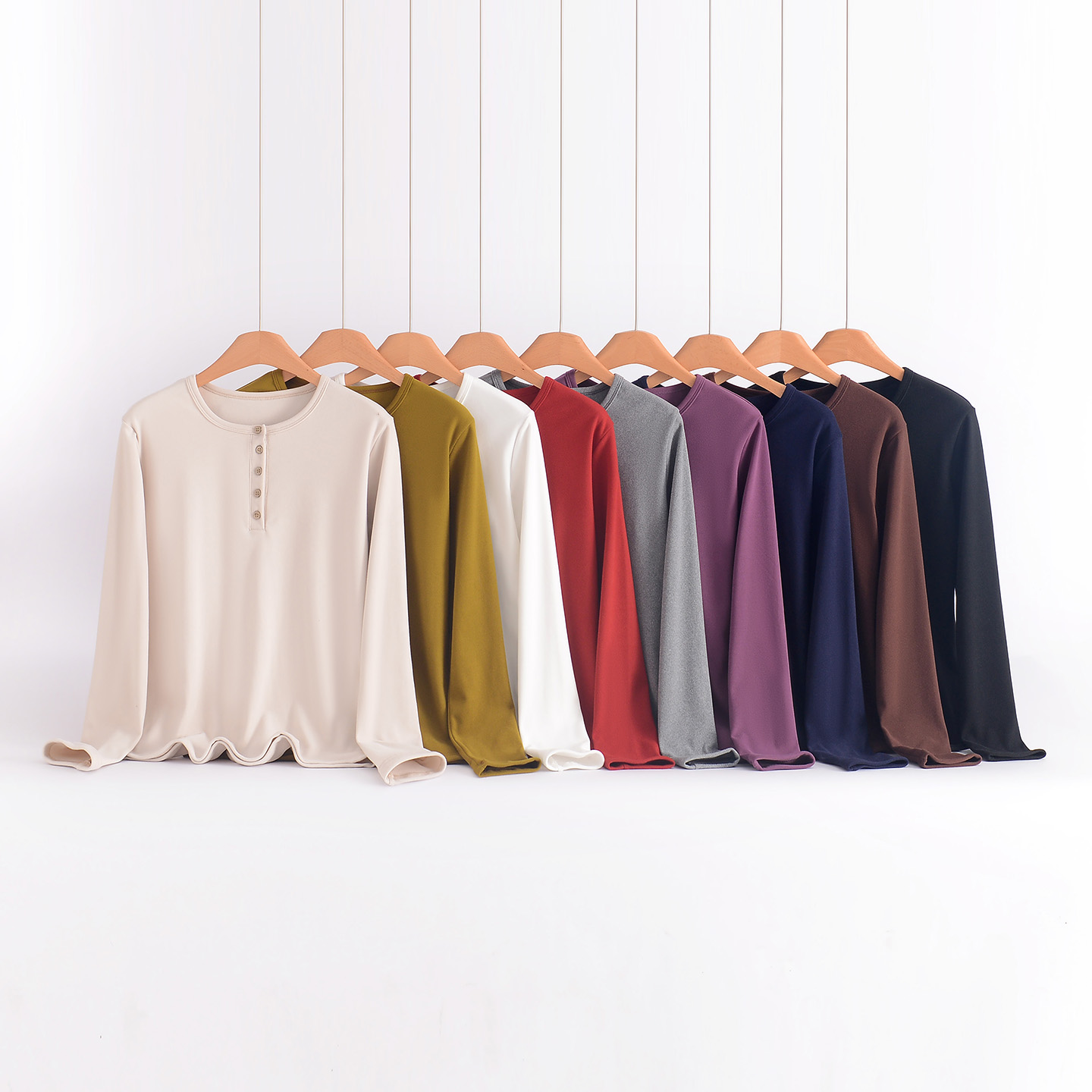 德绒保暖打底衫女内搭长袖T恤