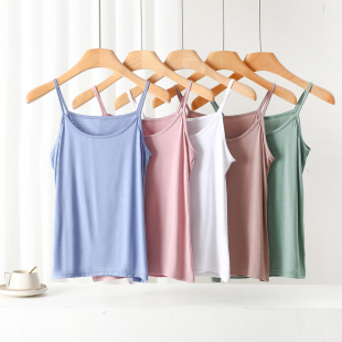 打底衫 性感黑白色大码 薄百搭上衣 短款 莫代尔小吊带背心女内搭夏季