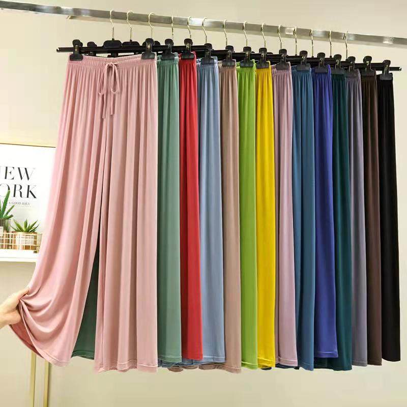 莫代尔阔腿裤女夏高腰垂感家居睡裤宽松大码直筒舞蹈裤薄款长裤子,女装/女士精品,休闲裤,淘宝优惠券,粉丝福利购,淘宝优惠卷