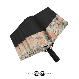 rabbituu联名吴雨纯 自动伞雨伞女防晒防紫外线礼物 蔷薇物语