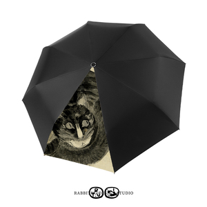 rabbituu【沈周观猫】自动伞遮阳伞雨伞女防晒伞防紫外线文创礼物