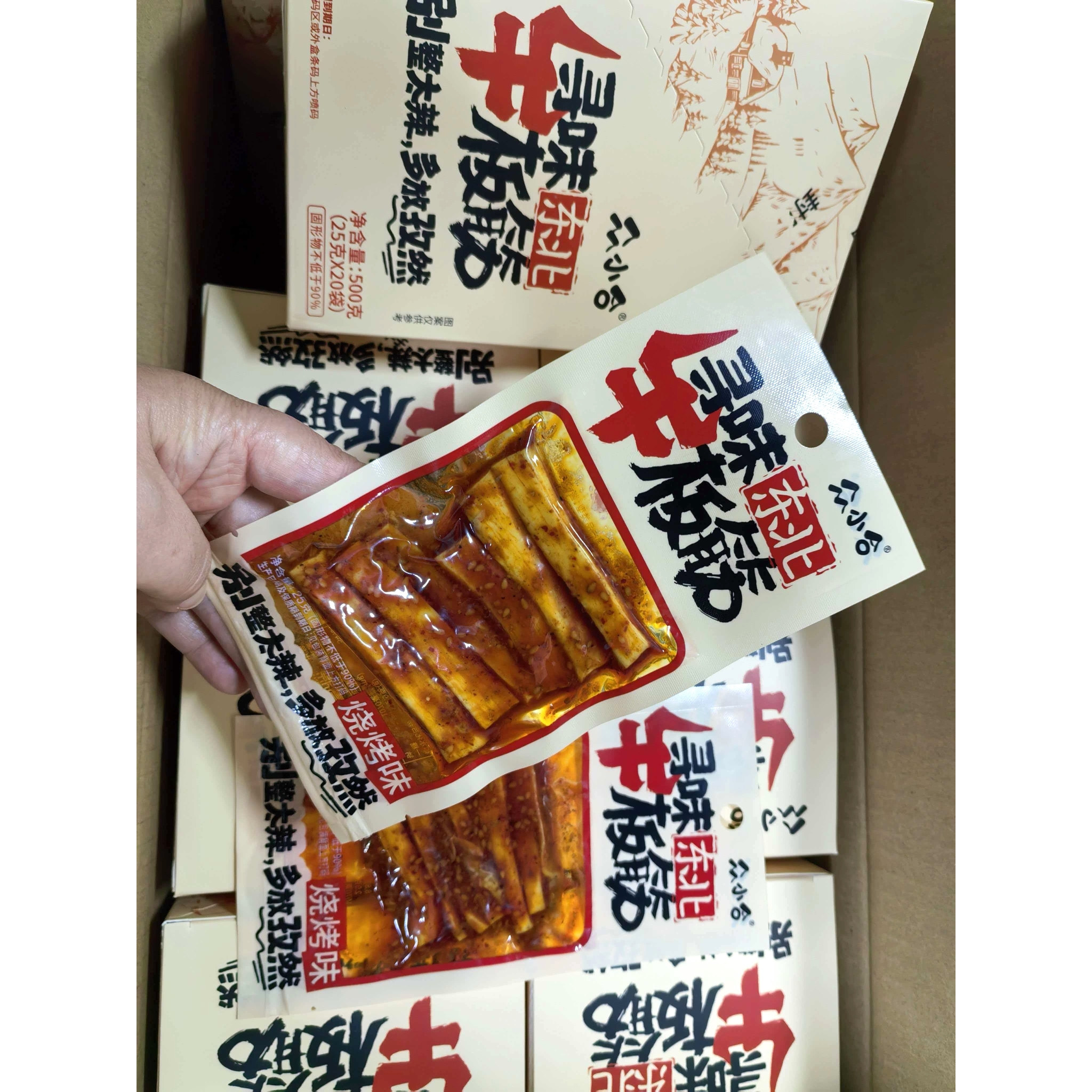 众小合烧烤味牛板筋藤椒味20袋装多口味小吃零食
