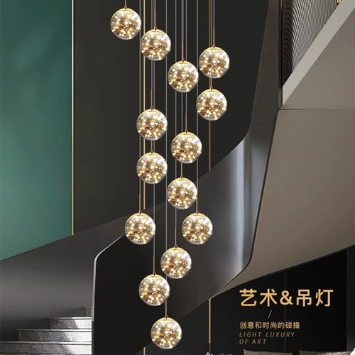 楼梯间吊灯复式楼现代简约loft