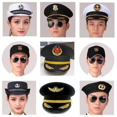 男女保安舞台大檐帽平顶帽太阳帽