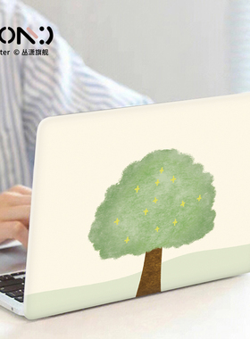 绿色小树适用华为matebook14/13笔记本壳D15保护套pro电脑x外壳D16膜14s荣耀magicbook贴纸D14磨砂配件16寸