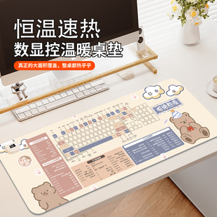 快捷键加热鼠标垫办公家用发热暖桌垫暖手桌垫冬季 丛潇 usb发热桌垫超大电热垫女生高颜值笔记本电脑键盘垫