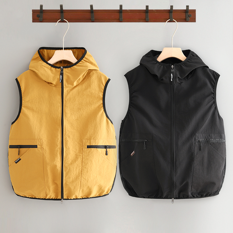 防泼水工装马甲式围裙家用厨房