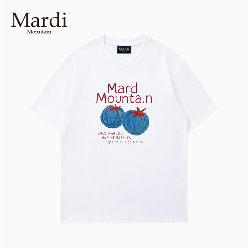 Mardi Mountain韩国授权正品2026春夏款宽松纯棉短袖女t恤图片