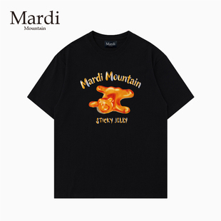黑白纯棉短袖 专柜授权 2026春夏款 Mountain韩国正品 女t恤 Mardi