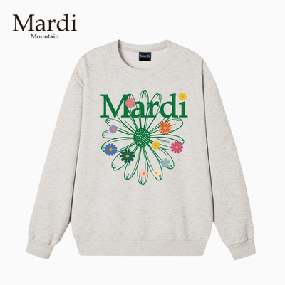 专柜授权Mardi Mountain韩国正品秋冬款小雏菊花套头长袖女卫衣