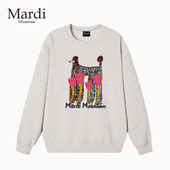 专柜授权Mardi 印花套头圆领女卫衣 款 Mountain韩国正品 2026春季