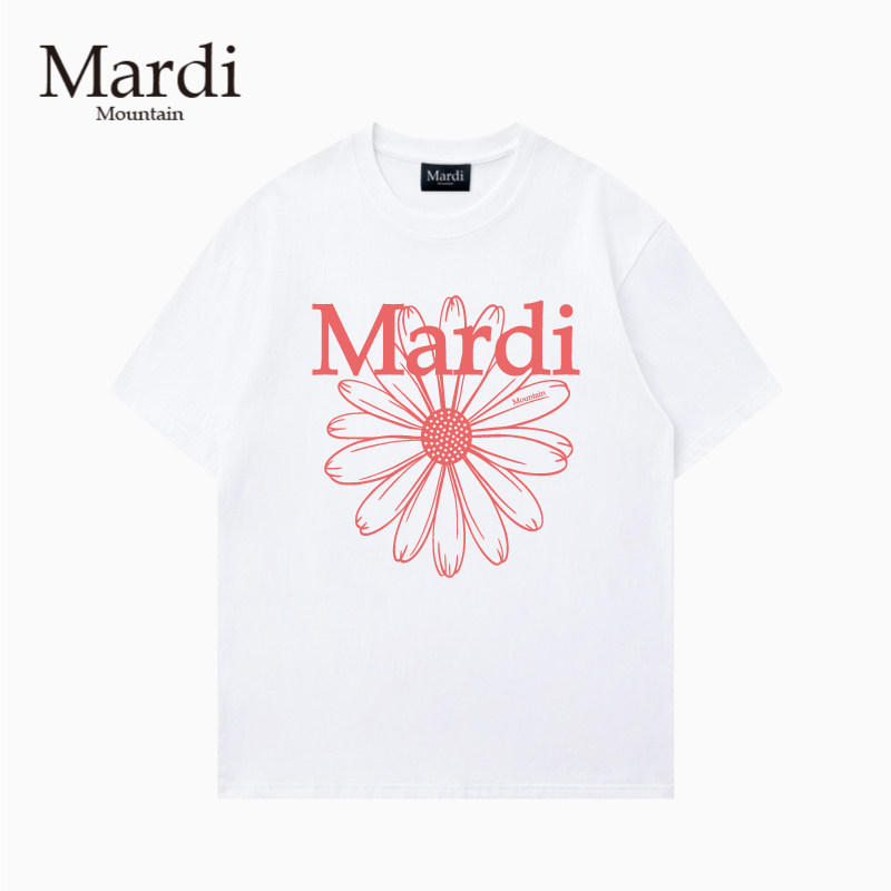 Mardi Mountain韩国授权正品 小雏菊 西瓜红 宽松纯棉短袖女t恤