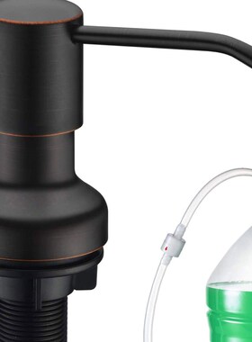 跨境304大容量不锈钢按压式水槽皂液器配1.2米软管和500毫升瓶子