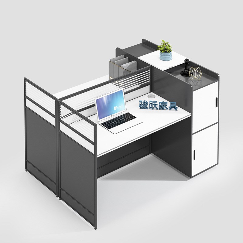 办公家具办公桌简约现代四人桌椅组合办公室职员桌员工桌屏风卡位