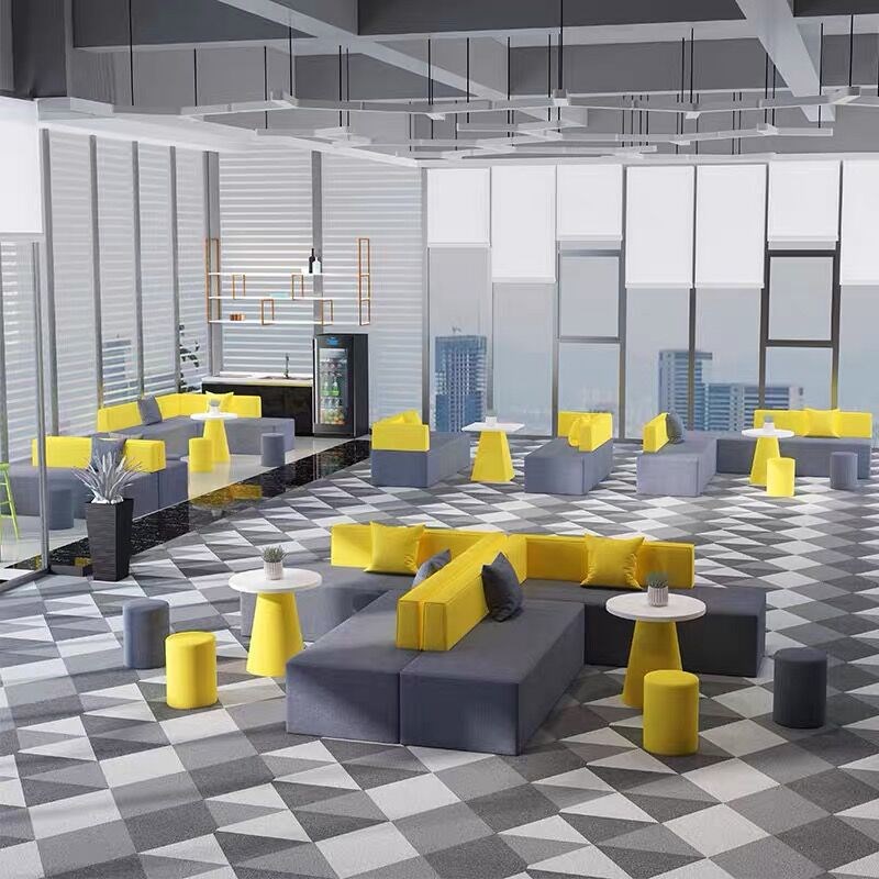 商务酒店写字楼大厅会客区接待区沙发办公洽谈区酒店售楼部沙发