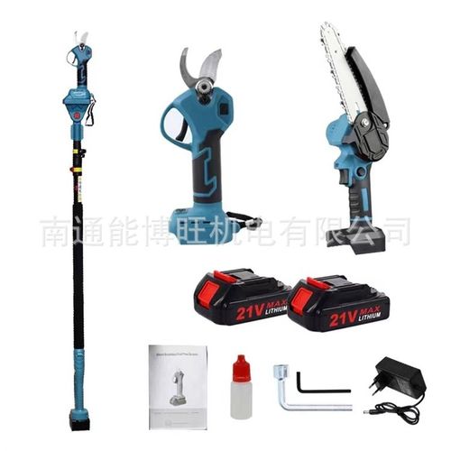 修枝剪园林电动剪刀显示屏三挡调节充电式锂电无刷修枝剪延长杆