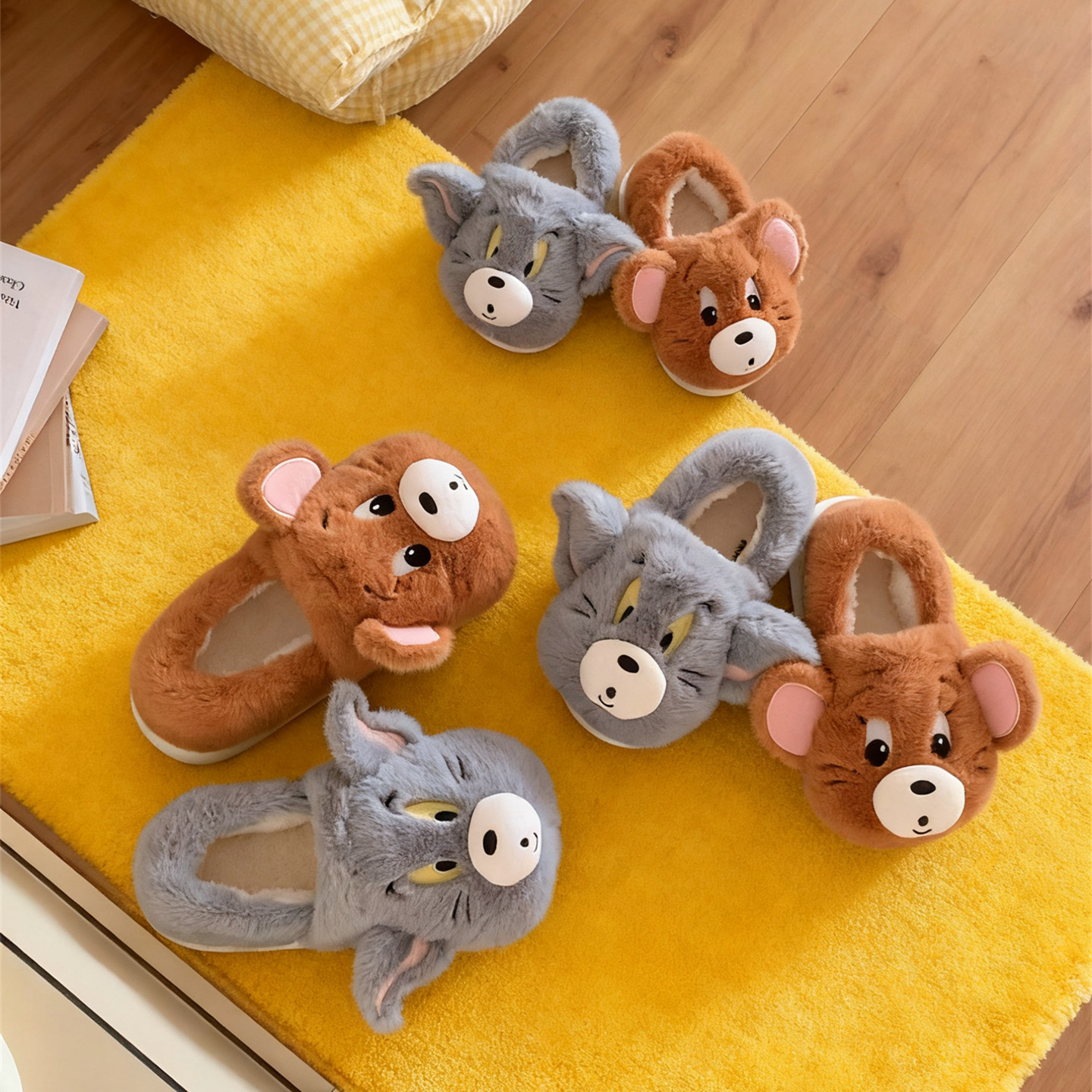 卡通汤姆杰利鼠儿童棉拖鞋男女正版猫和老鼠亲子包跟毛毛鞋冬,童鞋/婴儿鞋/亲子鞋,亲子鞋,淘宝优惠券,粉丝福利购,淘宝优惠卷