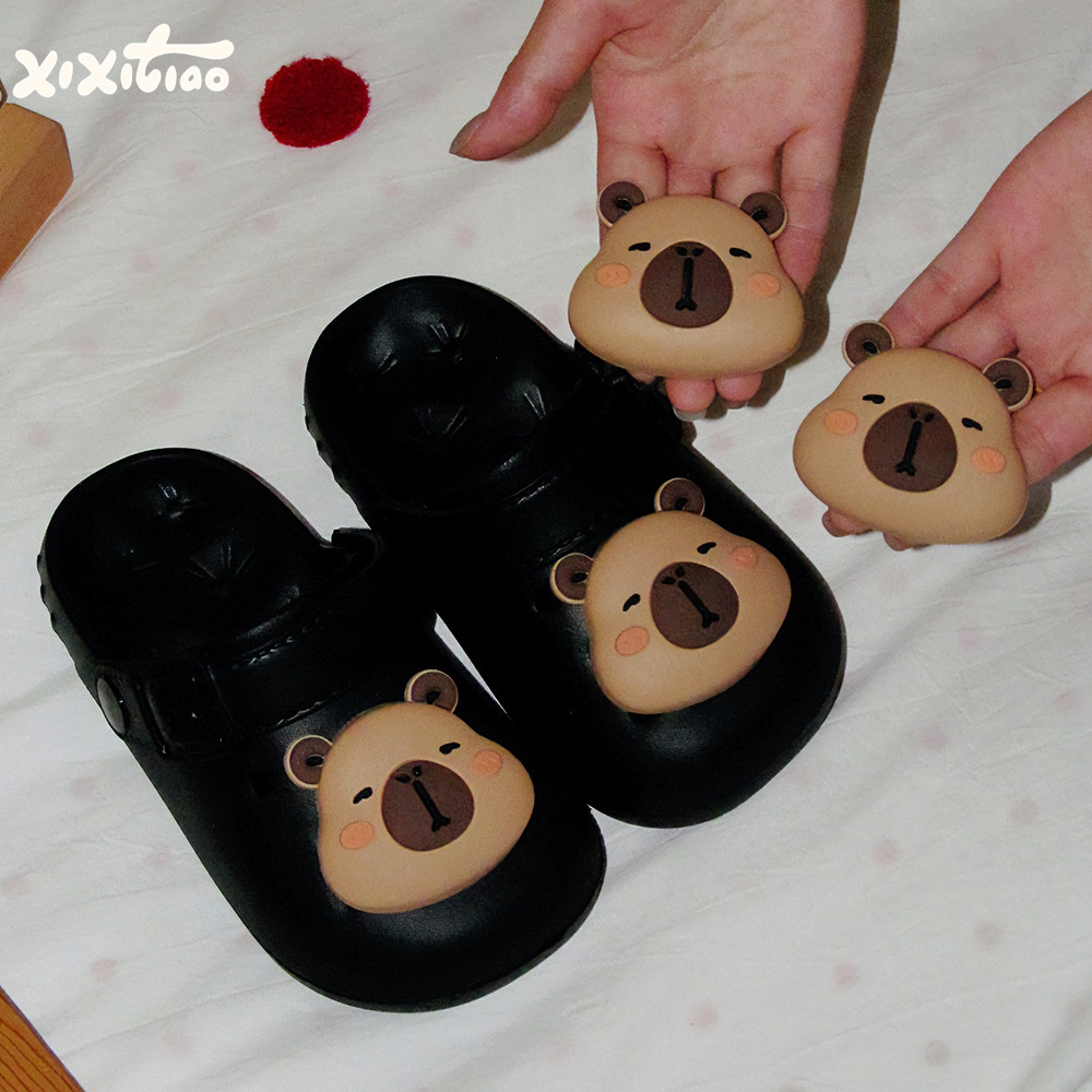 立体卡皮巴拉水豚diy装饰品鞋扣