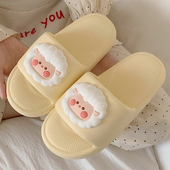 休闲防滑凉拖鞋 夏季 可爱卡通小羊少女心情侣凉拖男女士宿舍时尚