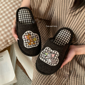 男女正版 地板鞋 猫和老鼠趣味汤姆猫杰利鼠棉拖鞋 情侣家居防滑冬季