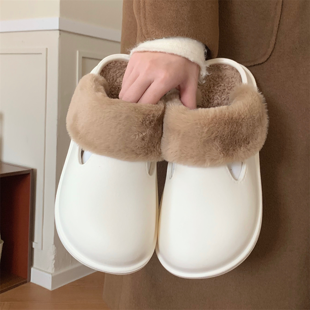 保暖毛绒可拆卸休闲防滑棉拖鞋