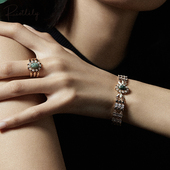 Riotlily 艾特里里暮冬邂逅手链手表链贵气绿龙晶手环新年女款