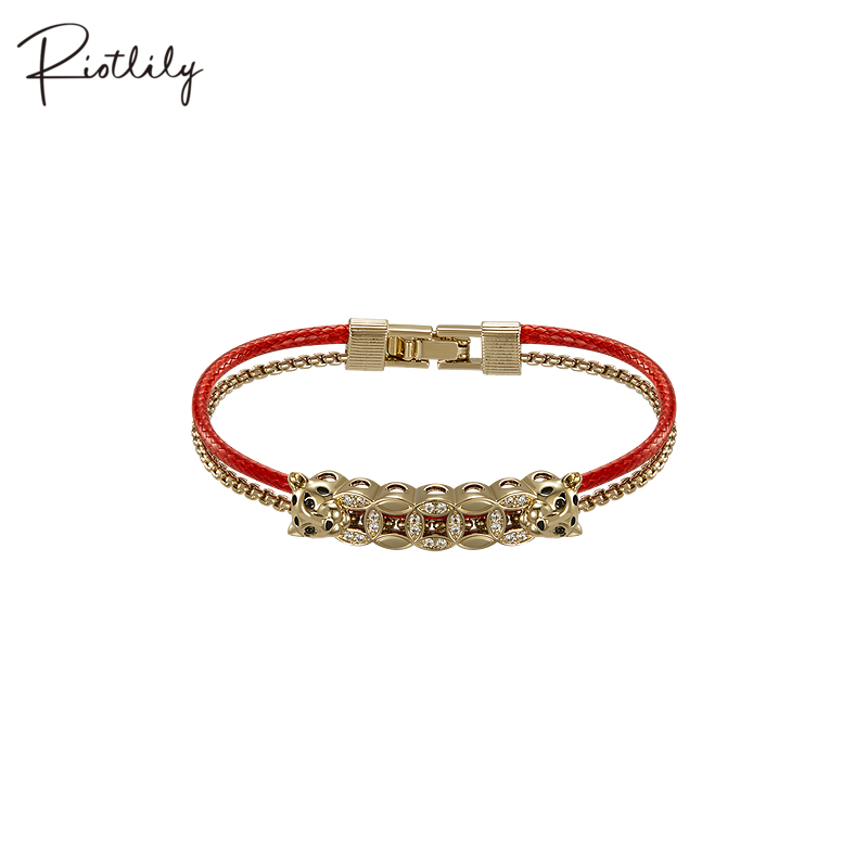 Riotlily/艾特里里金钱豹新年系列手链经典送女友礼物红绳手链