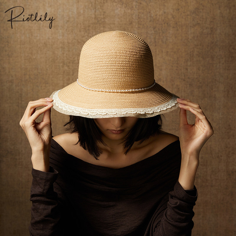 Riotlily/艾特里里蕾丝系列帽子蕾丝花边草帽休闲春夏礼物