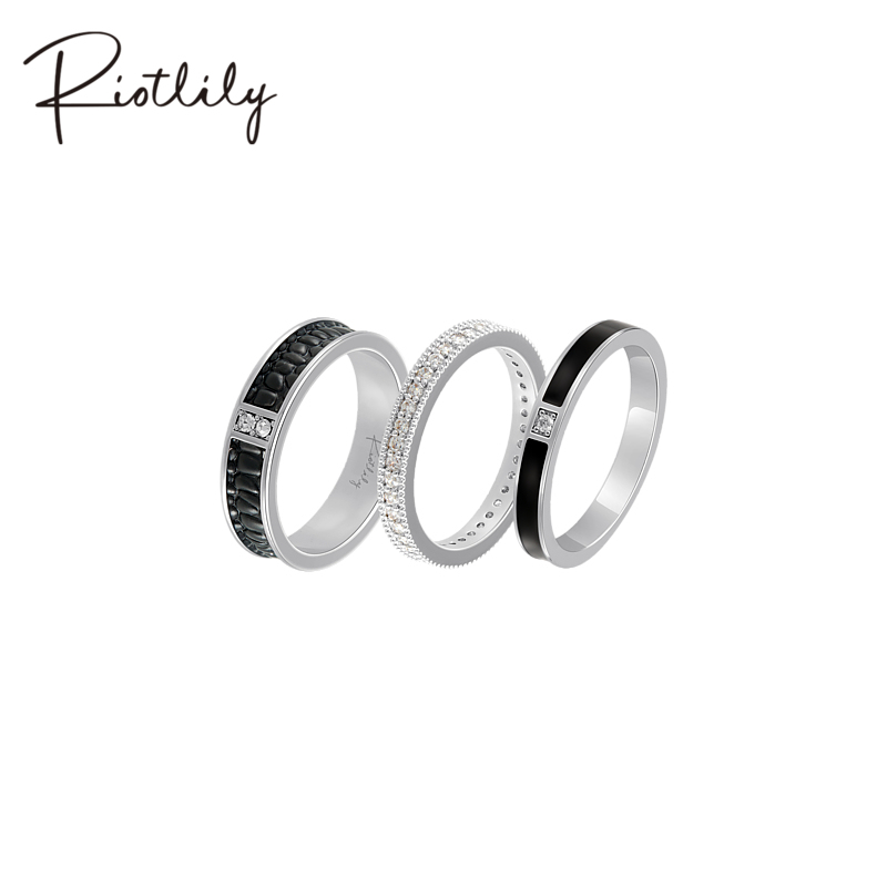 Riotlily/艾特里里ROCK系列戒指叠戴简约女戒雅酷新品中秋礼物
