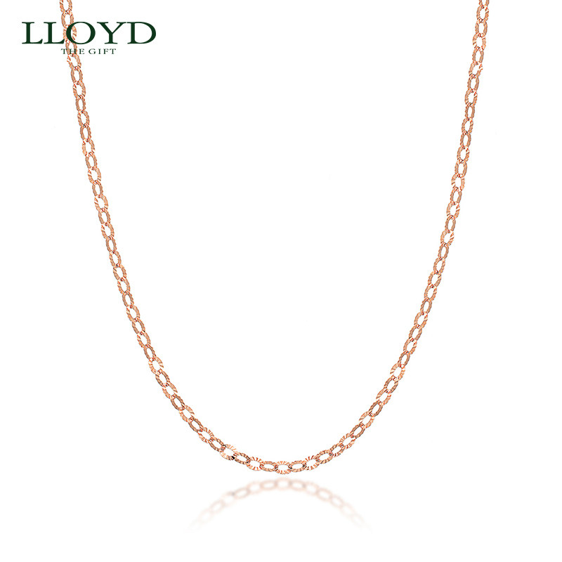 Lloyd洛雅蒂正品轻奢项链女14K金项链百搭时尚简约素链基础锁骨链