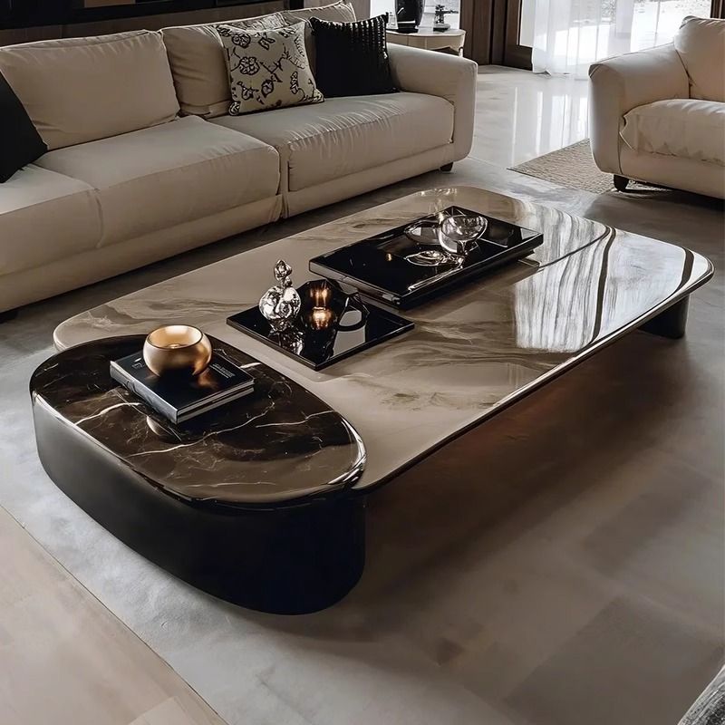 轻奢微晶石茶几电视柜组合极简客厅家用现代别墅简约现代高档家具
