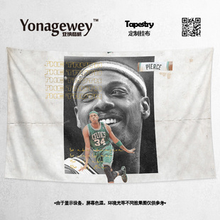 Paul Pierce保罗皮尔斯篮球球星周边宿舍床帘宿舍背景布挂布海报