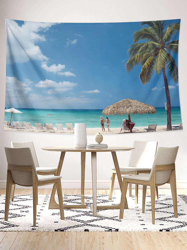 케이맨 제도 대서양 섬 인터넷 연예인 기숙사 침실 머리맡 벽 천으로 장식 배경 천 포스터 교수형 천 태피스트리