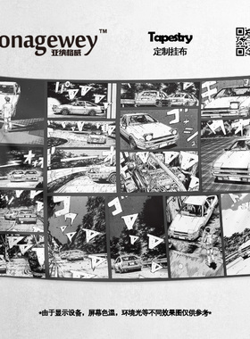 头文字D漂移赛车动漫Initial D漫画宅男卧室装饰背景布海报挂布毯