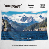 美国阿拉斯加州北极风景创意民宿酒店周边装 饰背景布挂毯海报挂布