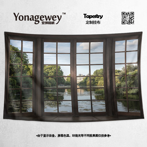 创意窗户window风景氛围挂布